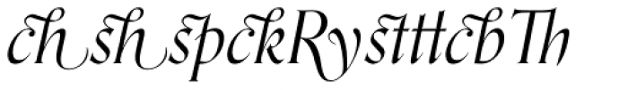Orpheus Italic Ligatures Font UPPERCASE