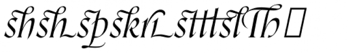 Orpheus Italic Ligatures Font LOWERCASE
