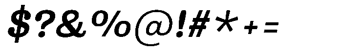 Ortak Sans Bold Italic Font OTHER CHARS