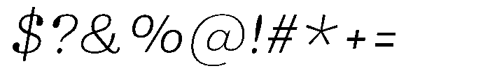Ortak Sans Light Italic Font OTHER CHARS
