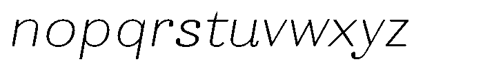 Ortak Sans Light Italic Font LOWERCASE