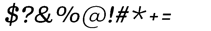 Ortak Sans Medium Italic Font OTHER CHARS