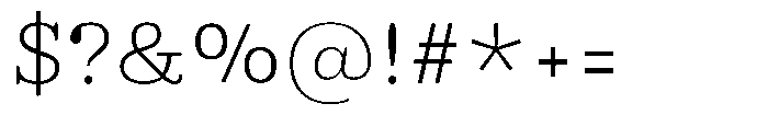 Ortak Slab Light Font OTHER CHARS