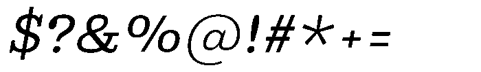 Ortak Slab Medium Italic Font OTHER CHARS