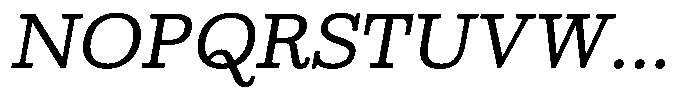 Ortak Slab Medium Italic Font UPPERCASE