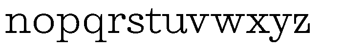 Ortak Slab Regular Font LOWERCASE