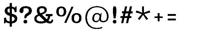 Ortak Slab Semi Bold Font OTHER CHARS