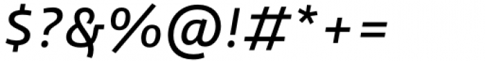 Orto Medium Italic Font OTHER CHARS