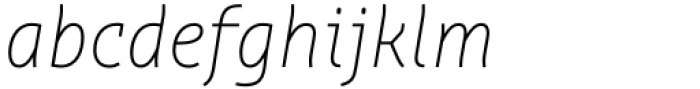 Orto Thin Italic Font LOWERCASE
