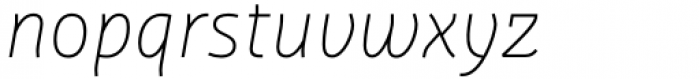 Orto Thin Italic Font LOWERCASE