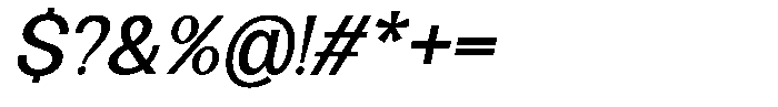 Orvia Italic Font OTHER CHARS