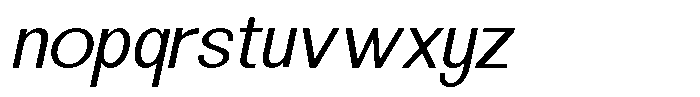 Orvia Light Italic Font LOWERCASE