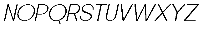 Orvia Thin Italic Font UPPERCASE