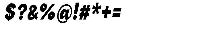 Orvian Black Condensed Slanted Font OTHER CHARS