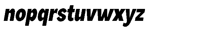 Orvian Black Condensed Slanted Font LOWERCASE