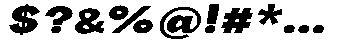 Orvian Black Expanded Slanted Font OTHER CHARS