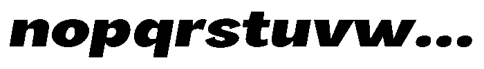 Orvian Black Expanded Slanted Font LOWERCASE
