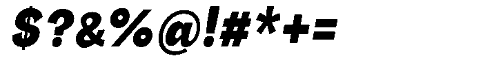 Orvian Black Semi Condensed Slanted Font OTHER CHARS