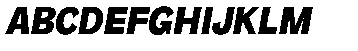 Orvian Black Semi Condensed Slanted Font UPPERCASE