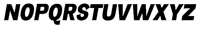 Orvian Black Semi Condensed Slanted Font UPPERCASE