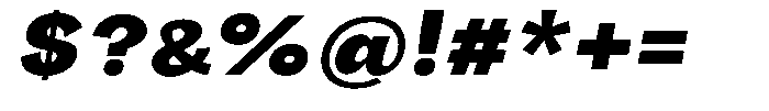 Orvian Black Semi Expanded Slanted Font OTHER CHARS