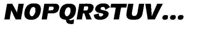 Orvian Black Semi Expanded Slanted Font UPPERCASE