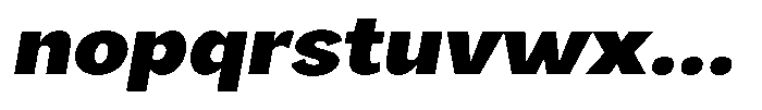 Orvian Black Semi Expanded Slanted Font LOWERCASE