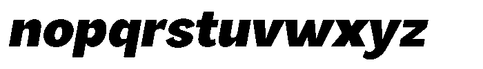 Orvian Black Slanted Font LOWERCASE