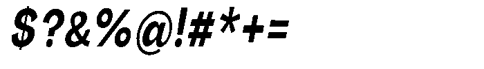 Orvian Bold Condensed Slanted Font OTHER CHARS