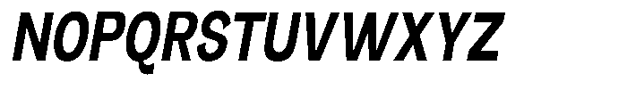 Orvian Bold Condensed Slanted Font UPPERCASE