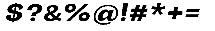 Orvian Bold Expanded Slanted Font OTHER CHARS