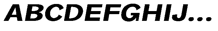 Orvian Bold Expanded Slanted Font UPPERCASE