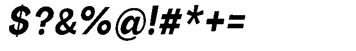 Orvian Bold Semi Condensed Slanted Font OTHER CHARS