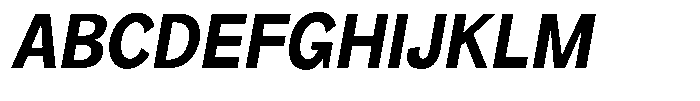 Orvian Bold Semi Condensed Slanted Font UPPERCASE