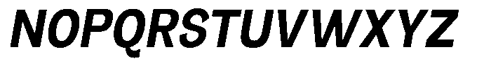 Orvian Bold Semi Condensed Slanted Font UPPERCASE