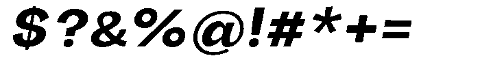 Orvian Bold Semi Expanded Slanted Font OTHER CHARS