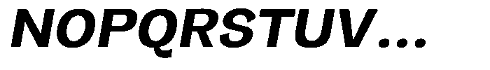 Orvian Bold Semi Expanded Slanted Font UPPERCASE