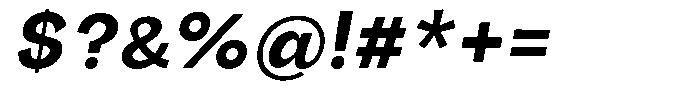 Orvian Bold Slanted Font OTHER CHARS