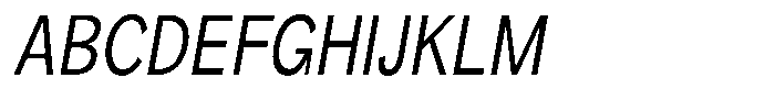 Orvian Condensed Slanted Font UPPERCASE