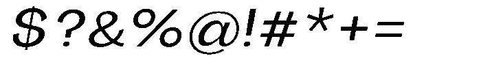 Orvian Expanded Slanted Font OTHER CHARS