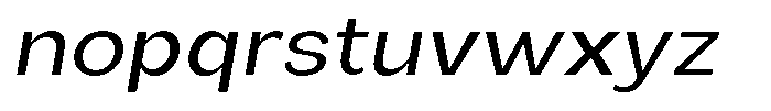 Orvian Expanded Slanted Font LOWERCASE