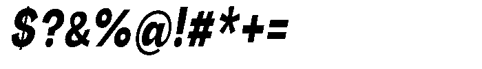 Orvian Extra Bold Condensed Slanted Font OTHER CHARS