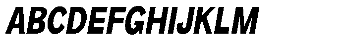Orvian Extra Bold Condensed Slanted Font UPPERCASE