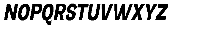 Orvian Extra Bold Condensed Slanted Font UPPERCASE
