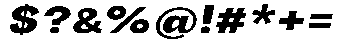 Orvian Extra Bold Expanded Slanted Font OTHER CHARS
