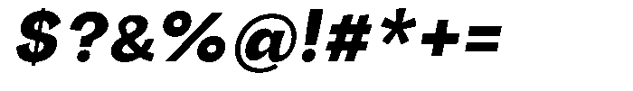 Orvian Extra Bold Slanted Font OTHER CHARS