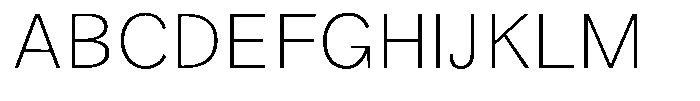 Orvian Extra Light Semi Expanded Font UPPERCASE