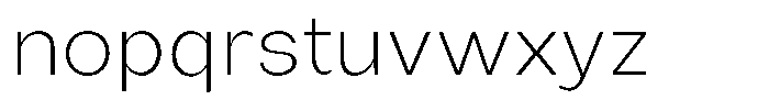Orvian Extra Light Semi Expanded Font LOWERCASE