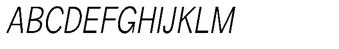 Orvian Light Condensed Slanted Font UPPERCASE