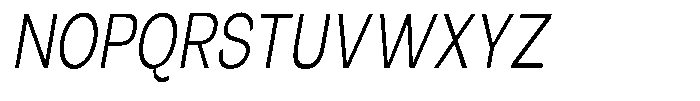 Orvian Light Condensed Slanted Font UPPERCASE